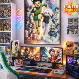 Hunter x Hunter Wall Art Print – Gon & Killua Journey of Light and Darkness | Iconic Anime Artwork