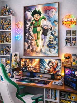 Hunter x Hunter Wall Art Print – Gon & Killua Journey of Light and Darkness | Iconic Anime Artwork