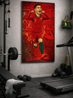 Cristiano Ronaldo Iconic Football Artwork – Relentless Will to Win