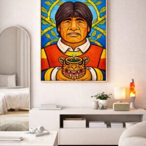 Evo Morales – Pop Art Political Commentary Print