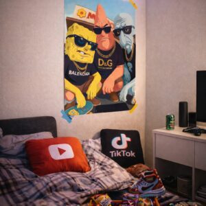 Street Icons Parody – Luxury Cartoon Wall Art Print