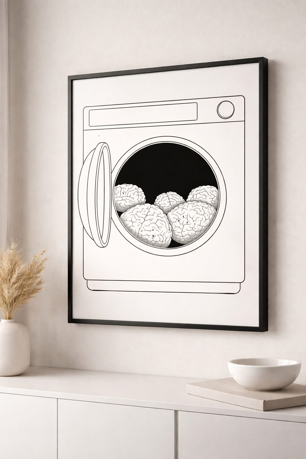 Luxury Conceptual Line Art Wall Print – Premium Minimalist Illustration Artwork, Gallery-Style Modern Decor with Surreal Design