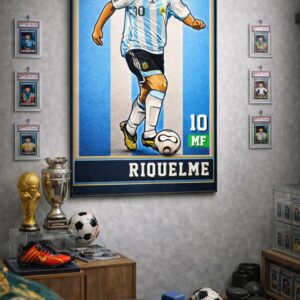 Juan Román Riquelme Iconic Football Artwork – Football at Its Own Tempo
