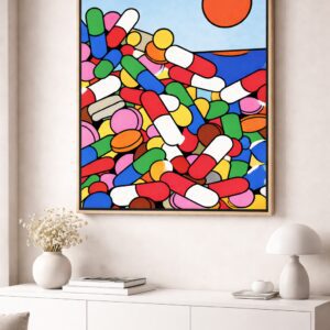 Contemporary Pop Art Wall Art – Premium Gallery-Style Art Print with Bold Color Composition and Minimalist Modern Design