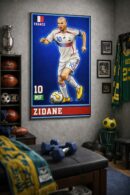 Zinedine Zidane Iconic Football Artwork – Intelligence in Motion