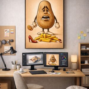 Dark Humor Pop Art Print – “Collateral Damage”