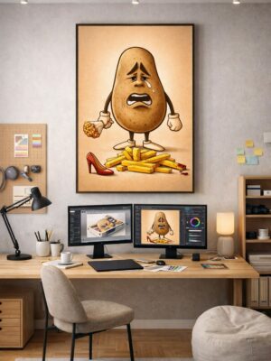 Dark Humor Pop Art Print – “Collateral Damage”