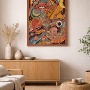 Cosmic Vision – Psychedelic Surreal Wall Art Print