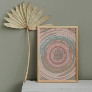 Pastel Swirl Print: Boho Abstract Wall Art