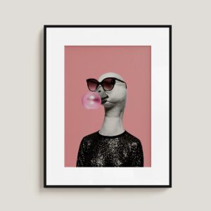 Funny Goose Pop Art Print, Quirky Animal Wall Portrait, Humorous Farm Animal Illustration, Playful Home Decor