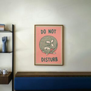 Do Not Disturb Cat Print, Funny Cat Wall Art, Dorm Room Decor, Cute, Humorous Study Door Sign Art