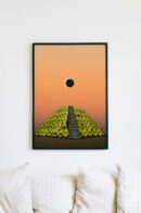 Surreal Avocado Pyramid Art Print, Whimsical Kitchen Wall Decor, Quirky Food Illustration