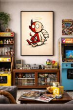Angel & Devil Within – Cute Moral Dilemma Art Print