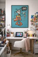 Superhero in Love – Pop Art Parody Illustration Print