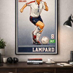 Frank Lampard Iconic Football Artwork – The Midfielder Who Scored Like a Striker