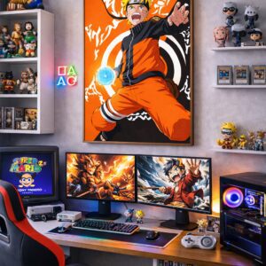 Naruto Uzumaki Rasengan Wall Art Print – Naruto Shippuden Anime Action Artwork | Iconic Ninja Poster