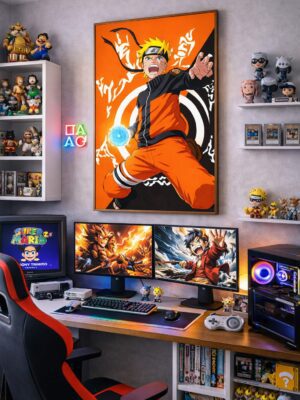 Naruto Uzumaki Rasengan Wall Art Print – Naruto Shippuden Anime Action Artwork | Iconic Ninja Poster