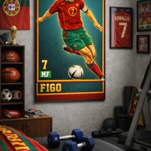 Luís Figo Iconic Football Artwork – The Art of Total Control