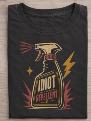 Idiot Repellent Sarcastic Spray Sarcastic Humor Unisex Graphic Tee