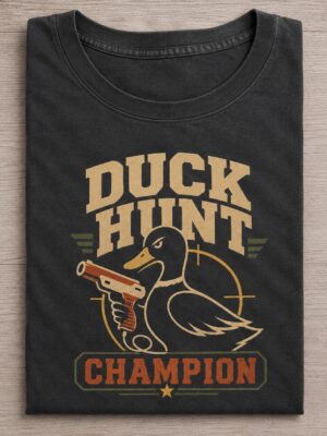 Duck Hunt Champion Gamer Cute Humor Gift Unisex Graphic Tee