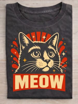 Bold Cat Lover Meow Humor Cute Gift Unisex Graphic Tee