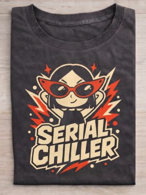 Serial Chiller Chill Humor Sarcastic Unisex Graphic Tee
