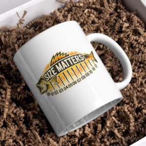 Size Matters Fishing Ruler Bass Mug