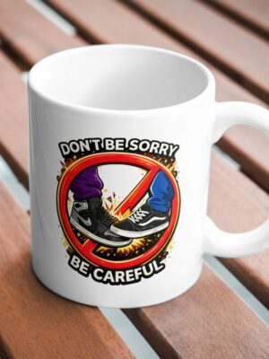 Don’t Be Sorry Be Careful Streetwear Sneaker Mug