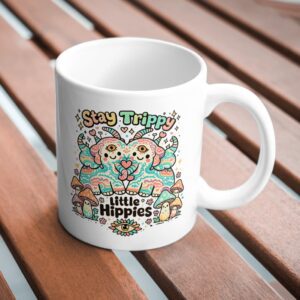 Stay Trippy Little Hippies – Psychedelic Elephant Mug