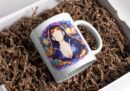 Elegant Anime Scholar Woman Ceramic Coffee Mug