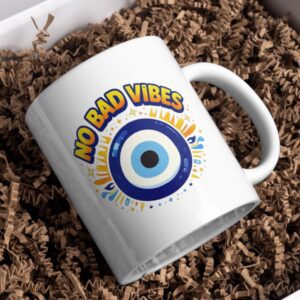 No Bad Vibes Evil Eye Protection Mug