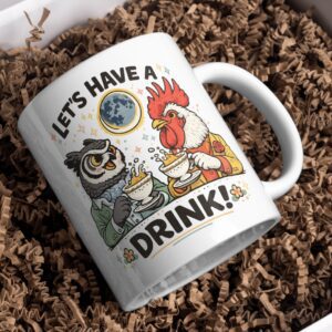 Let’s Have a Drink – Owl & Rooster Mug