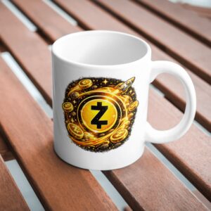 Zcash Rocket Mug – Privacy Coin Coffee Cup for Crypto Holders