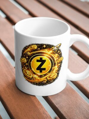 Zcash Rocket Mug – Privacy Coin Coffee Cup for Crypto Holders