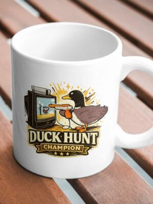 Duck Hunt Champion Retro Gamer Mug – Vintage Gaming Cup