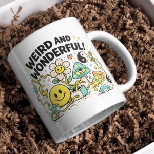 Weird and Wonderful Mug – Retro Pop Surreal Art