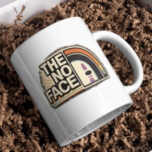 The No Face Retro Parody Mug – Vintage Anime Humor Design