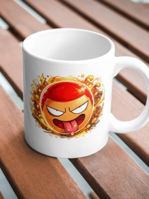 Playful Anime Emoji Explosion Ceramic Coffee Mug