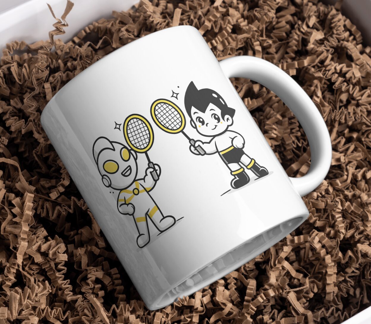 Retro Anime Tennis Mug – Classic Cartoon Legends