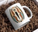 Bold Symmetric Abstract Emblem Graphic Mug