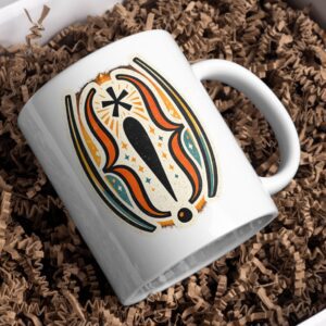 Bold Symmetric Abstract Emblem Graphic Mug