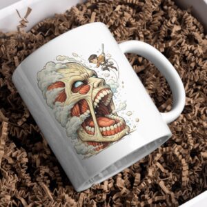 Colossal Titan Anime Inspired Mug – Epic Battle Coffee Cup