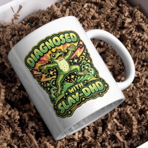 Diagnosed With Slay-DHD Frog Mug