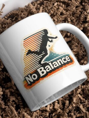 No Balance Running Silhouette Retro Mug