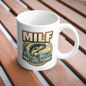 MILF Man I Love Fishing Retro Angler Mug