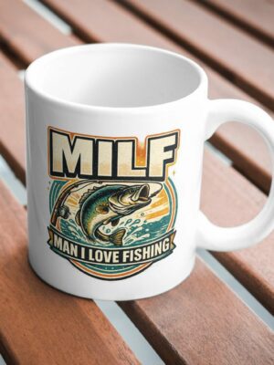 MILF Man I Love Fishing Retro Angler Mug