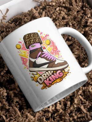 Drip King Sneaker Mug – Streetwear Flex Coffee Cup