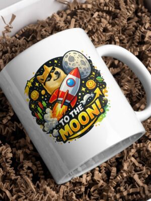 Doge To The Moon Ceramic Coffee Mug