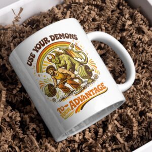 Use Your Demons to Your Advantage Mug – Fitness Motivation Design