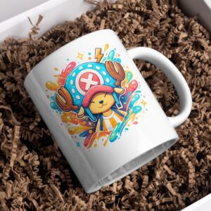 Colorful Anime Reindeer Character Ceramic Coffee Mug